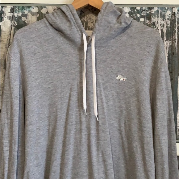 Lacoste Other - Lacoste size 8 drawstring hoodie, gray
